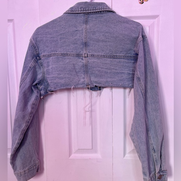 Crop oversized denim jackets - Picture 2 of 4